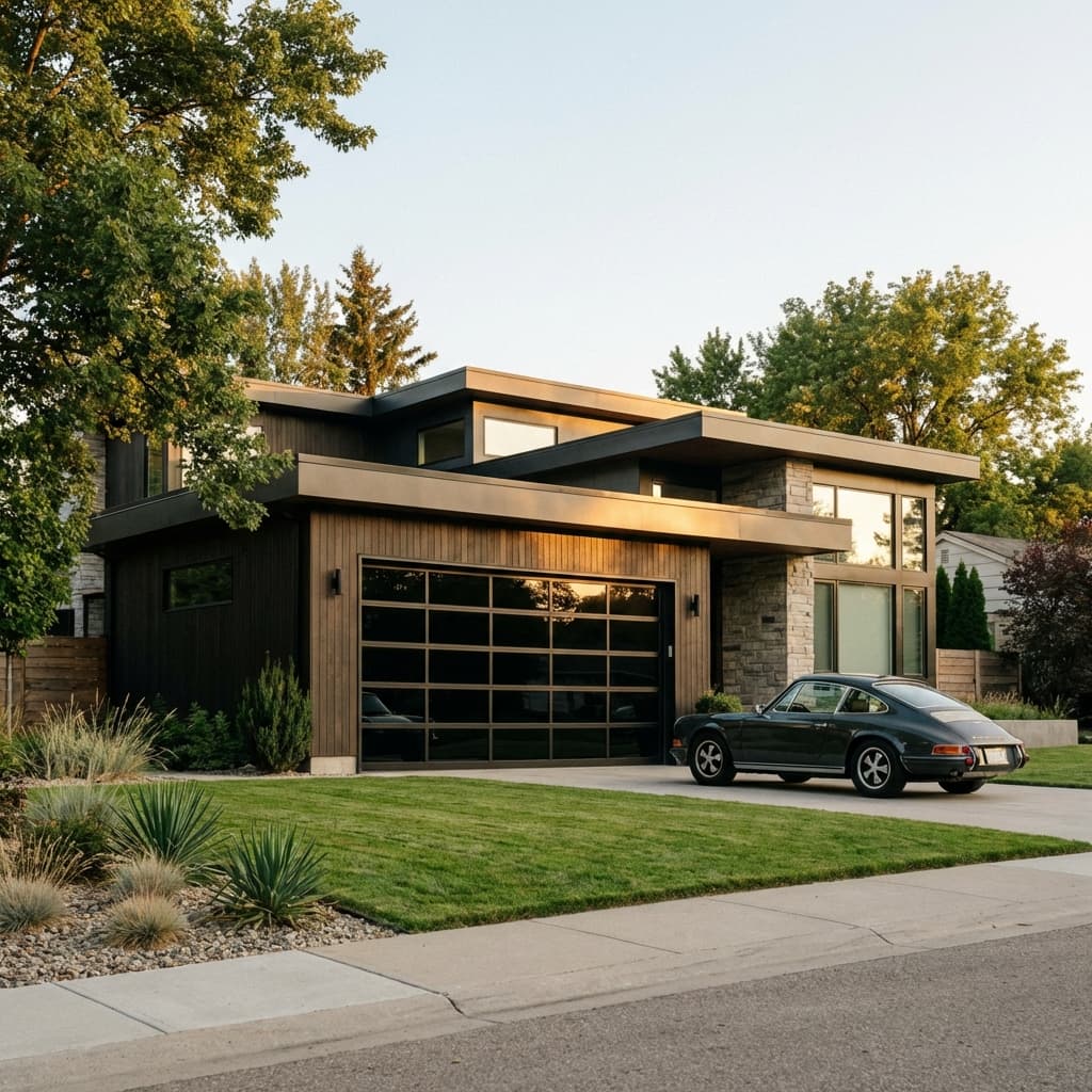 Modern Home with Premium Garage Door